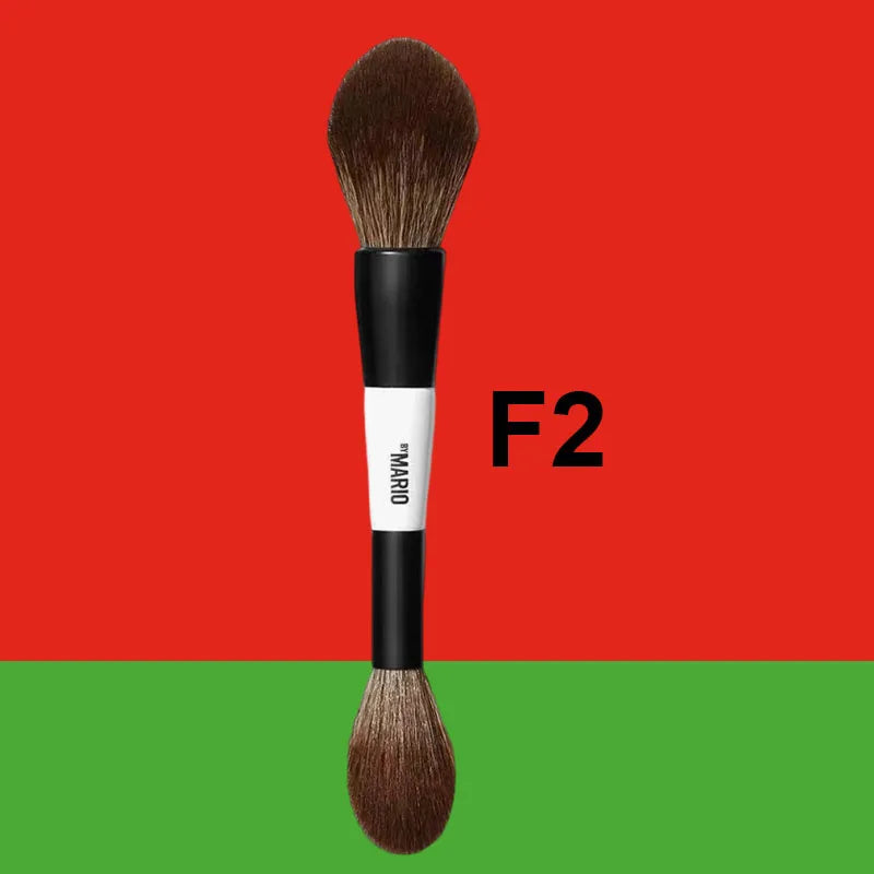 2-in-1 Highlight and Blush Makeup Brush - Soft Fiber Face Tool
