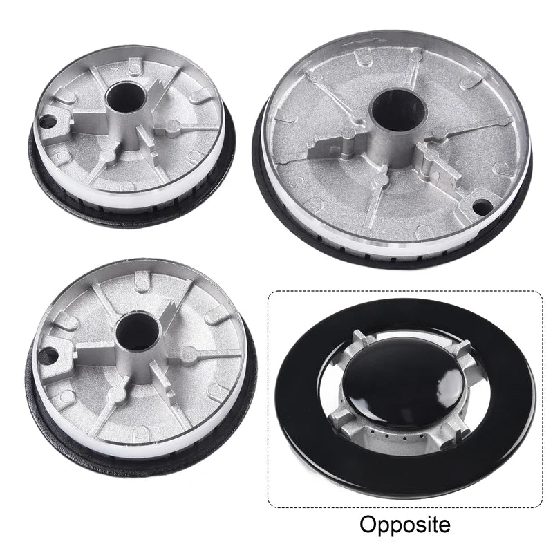 Gas Stove Burner Cover Set for Sabaf Range - Flame Diffusers & Crown Caps