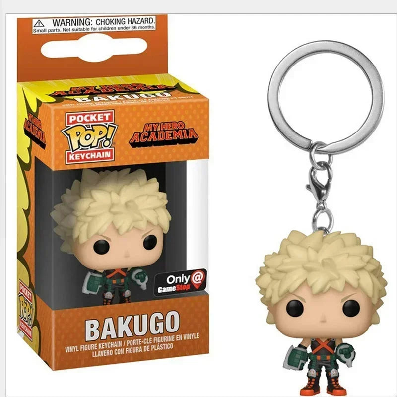 Funko Pop Keychain Toy Bakugo My Hero Academia Collectible Action Figure Keyring