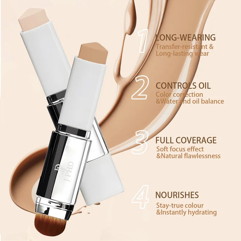 2-in-1 Foundation Stick with Long-Lasting Coverage and Natural Finish