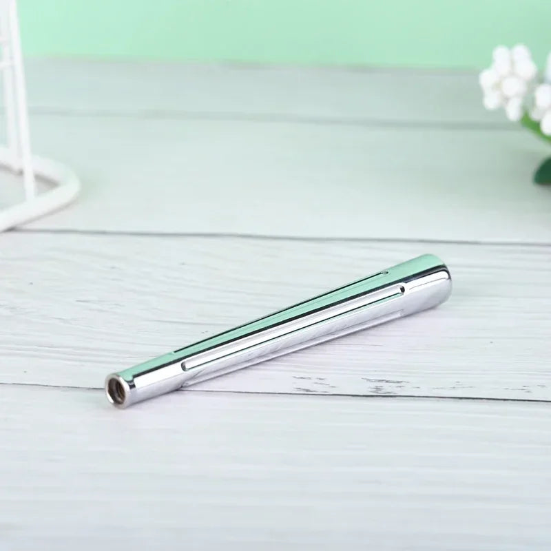Men's Brass Safety Razor Handle - Chrome Finish Portable Shaving Handle