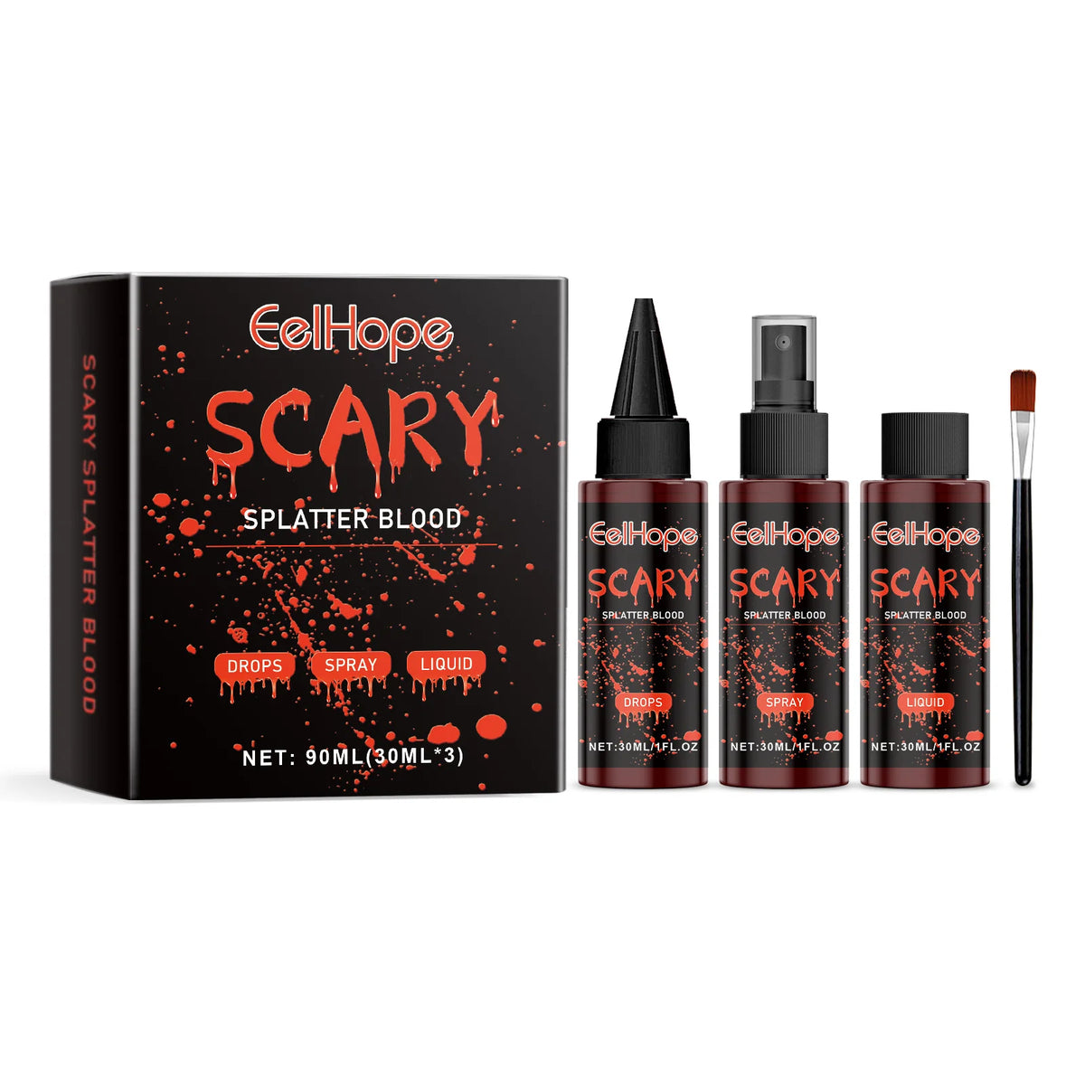 Halloween Fake Blood Makeup Kit with Spray for Horror Costumes & Cosplay