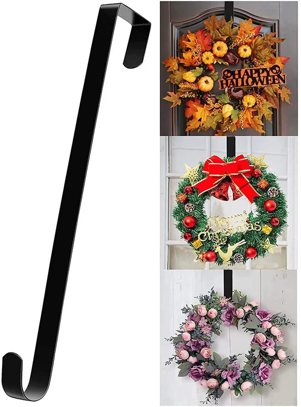 Over-the-Door Wreath Hanger Hook for Front Door Holiday & Home Decor - Metal, XXL & XL Sizes
