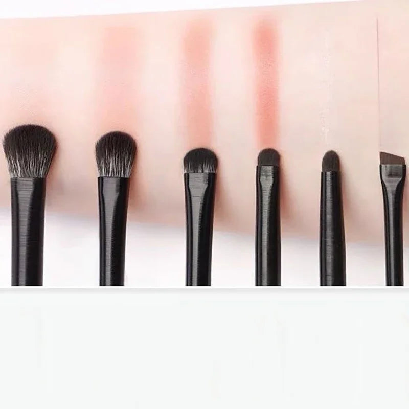 6-Piece Eye Makeup Brush Set for Eyeshadow & Eyeliner - Small Detail Brushes