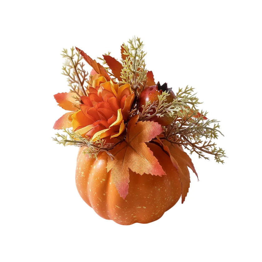 Artificial Pumpkin Decor for Fall Halloween Thanksgiving - Chrysanthemum Details