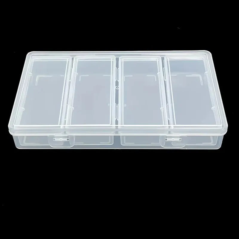 Adjustable Clear Plastic Storage Organizer Box with Removable Dividers for Craft & Sewing Supplies