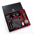 Men Gift Set Quartz Watch Sunglasses Wallet Keychain Pen Belt Accessories - 6pcs