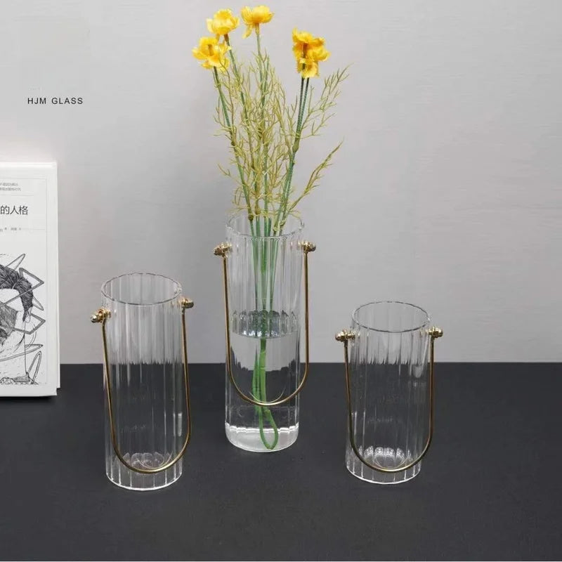 Transparent Glass Flower Vase for Water Cultivation - European Style Desktop Decor