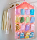 16-Pocket Hanging Wardrobe Organizer Bag for Socks Bra Underwear Storage