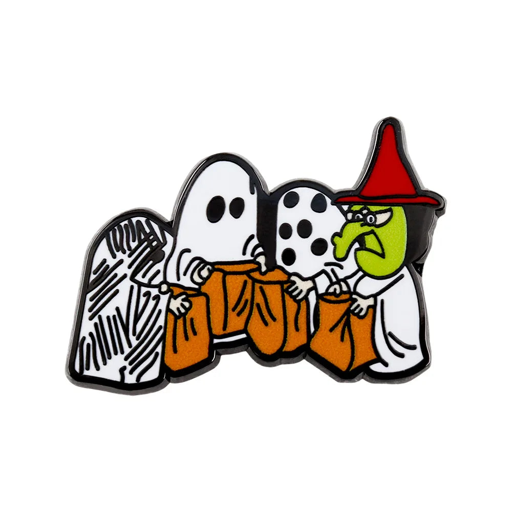 Halloween Ghost Lapel Pin Vintage Pumpkin Believer Enamel Brooch Cute Badge