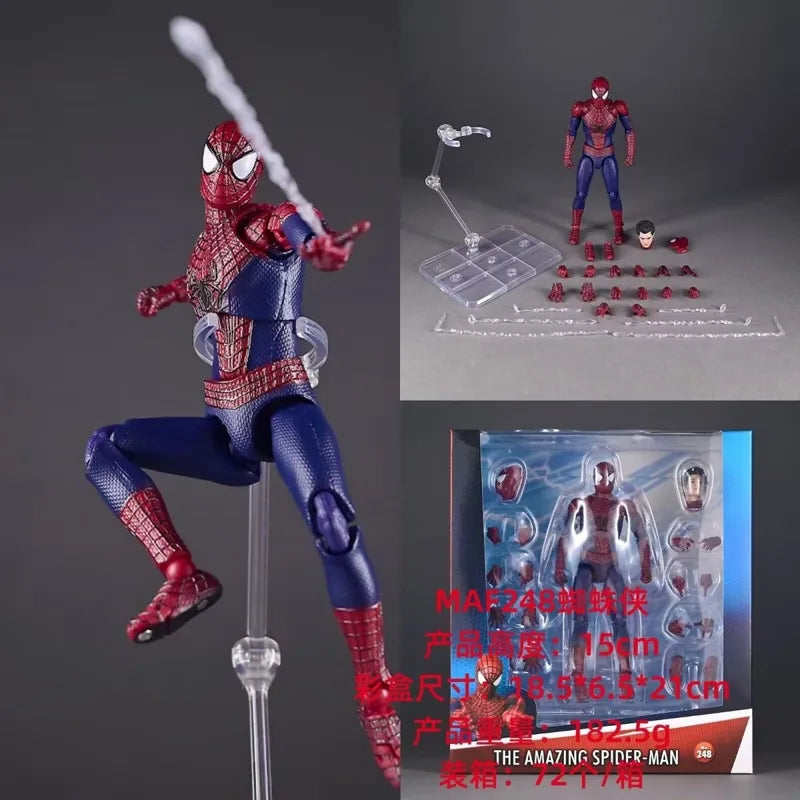 Action Figure - Spider-Man Andrew Garfield Amazing Spider-Man 2 Collectible Toy with Replaceable Heads & Hands