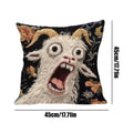 Screaming Goat Pillow Cover 45x45cm Soft Plush Decorative Throw Pillow Case for Sofa