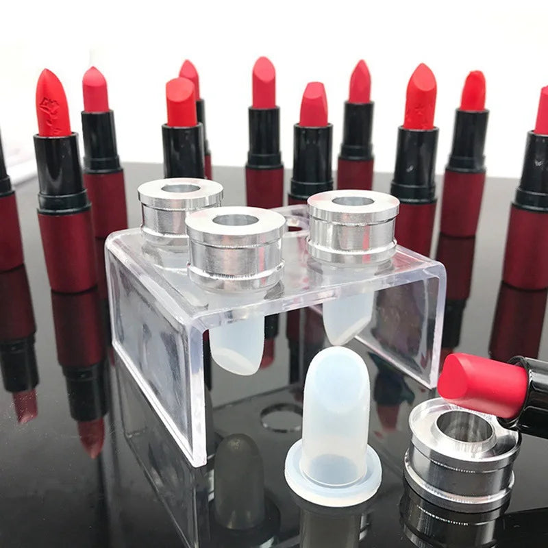 DIY Lipstick Mold Silicone 4-Cavity Makeup Tool for Lip Gloss & Balm