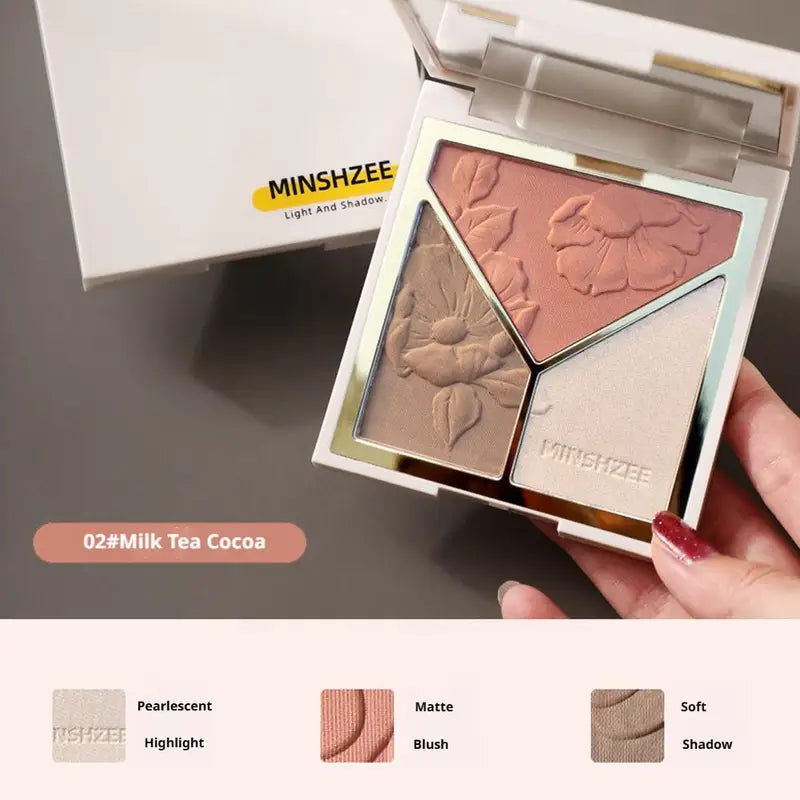 Multicolor Highlight & Blush Palette - Face Brightening Contour Makeup Set