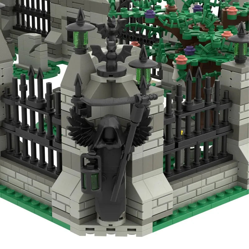 Halloween Cemetery Building Blocks Set - Horror Pumpkin Ghost Model Toys for Kids