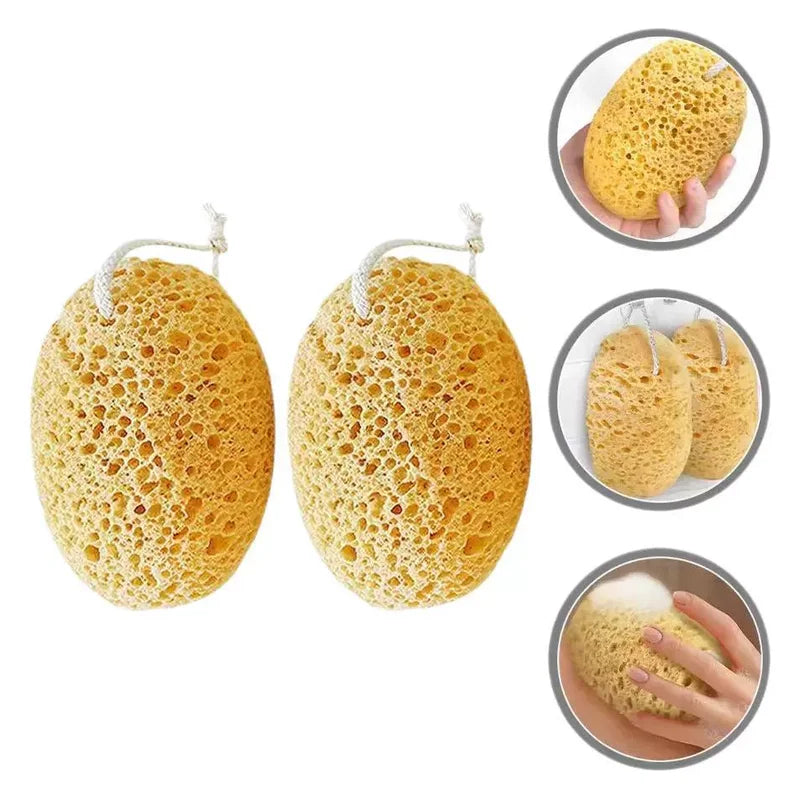 Natural Seaweed Bath Sponge with Honeycomb Texture - Exfoliating Body Scrubber for All Skin Types