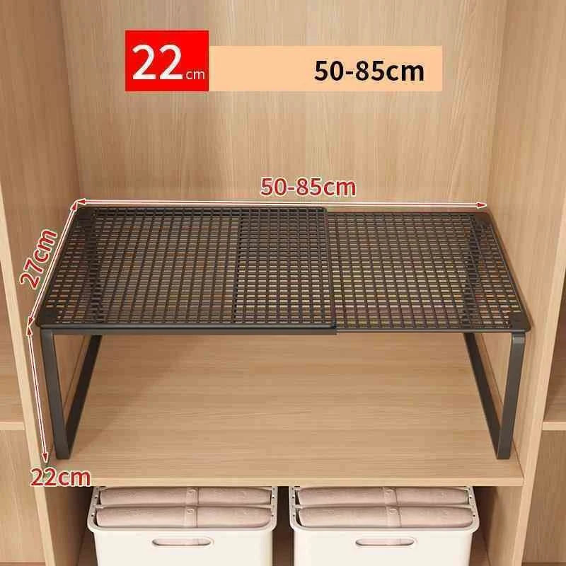 Stackable Telescopic Closet Shelf Organizer - Adjustable Wardrobe Divider