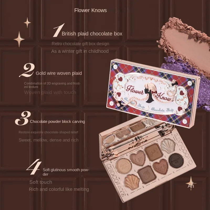 Vegan Pigmented Eyeshadow Palette with Shimmer Matte Glitter Long Lasting