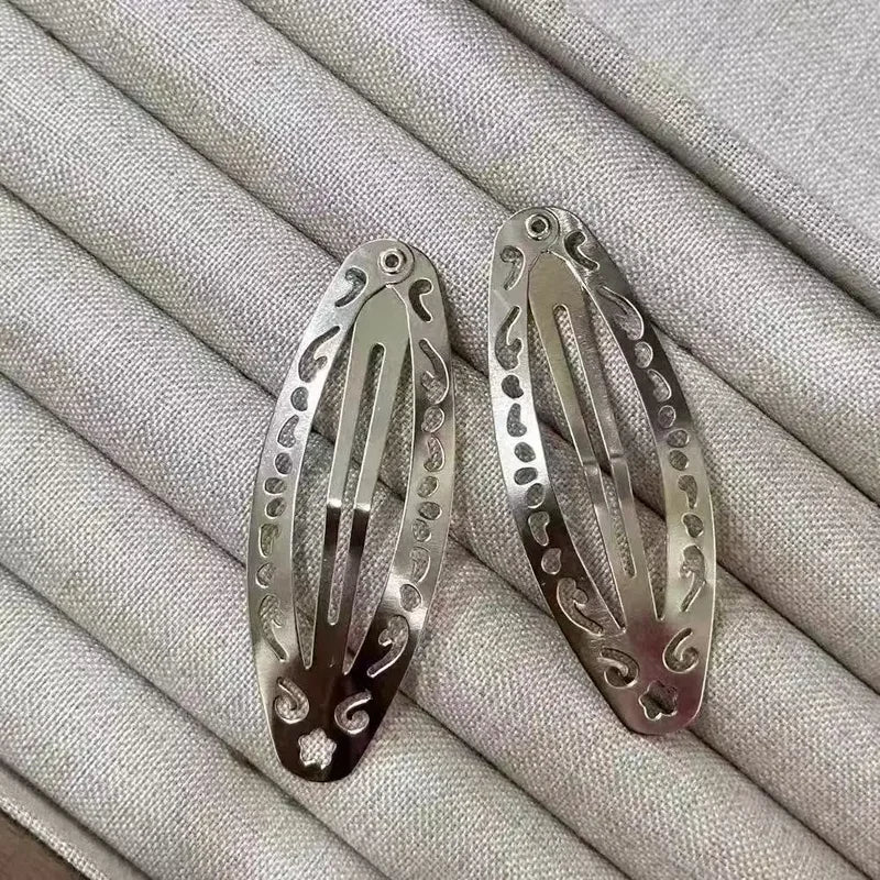 Women's Metal Hair Clips Set of 4 - Fashionable BB Edge Clips for Daily Use