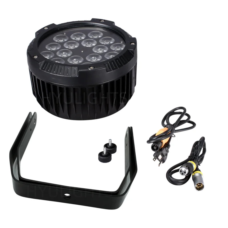 IP65 Waterproof LED Par Light 18x18W RGBWA UV Stage Effect Outdoor DJ Equipment