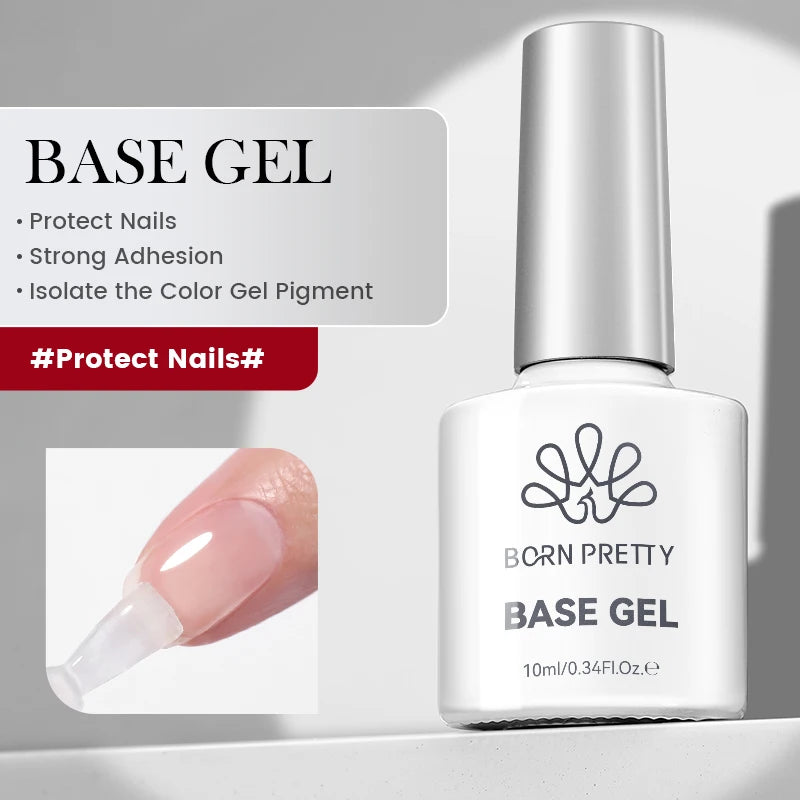 Gel Nail Polish Set 10ml Base & Top Coat Long-Lasting Manicure Kit
