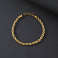 Stainless Steel Chain Bracelet for Men & Women 6MM Twisted Rope Jewelry