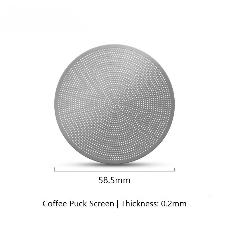 Stainless Steel Espresso Puck Screen 51/53/58.5mm Coffee Filter Mesh for Portafilter