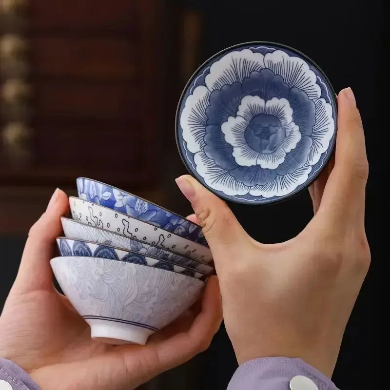 Porcelain Tea Cup 70ML Handmade Dragon Phoenix Fish Pavilion Ceremonial Teaware