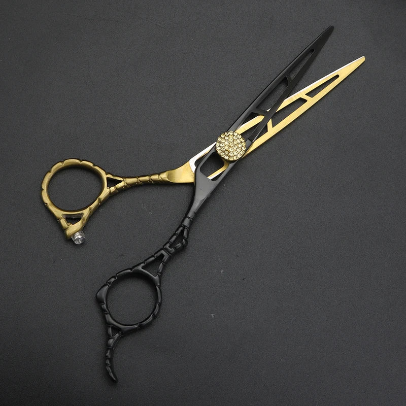 6-Inch Hair Cutting Scissors Thinning Hair Shears Barber Styling Tool