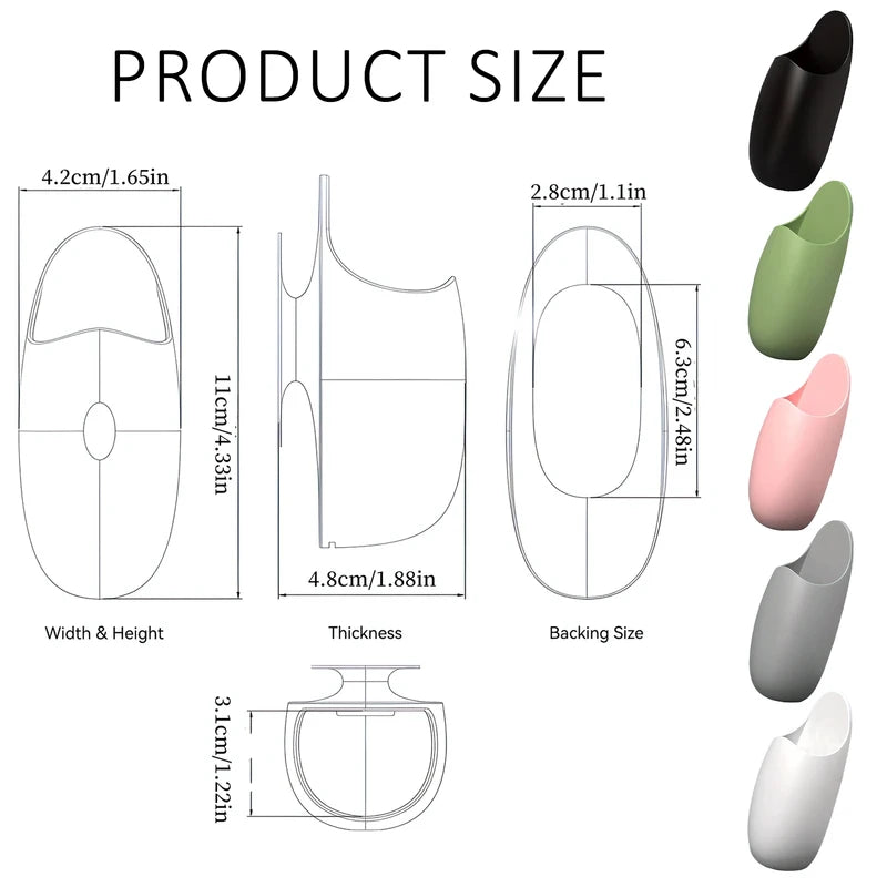 Silicone Rice Scoop Holder Organizer Self-Adhesive Kitchen & Bathroom Storage Rack