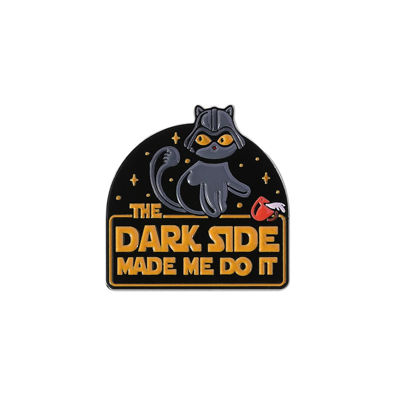 Come To The Cat Side Enamel Pin - Sci-Fi Animal Brooch Gift for Cat Lovers