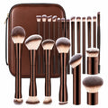 20Pcs Makeup Brush Set with Bag - Foundation, Blush, Powder & Eyeshadow Brushes