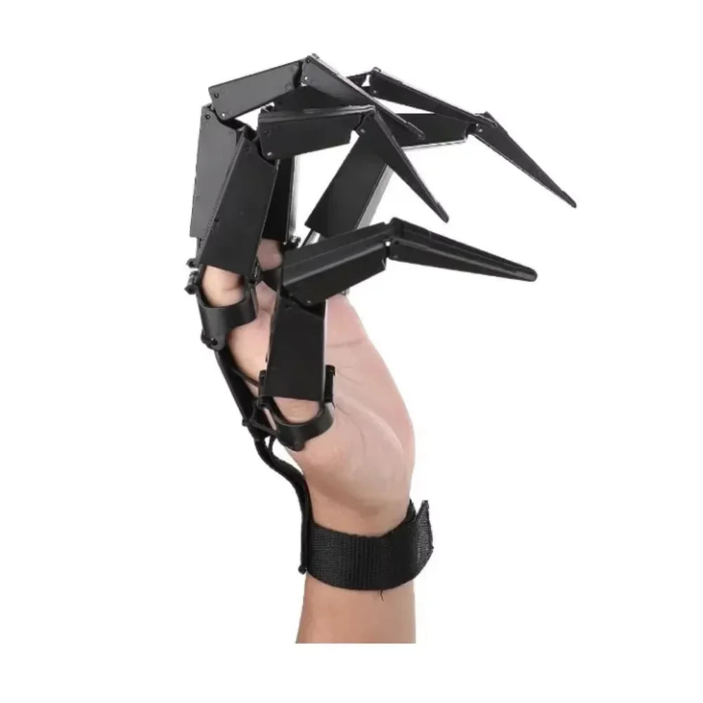 Halloween Articulated Finger Glove Skeleton Hand Prop - Realistic Horror Costume Accessory