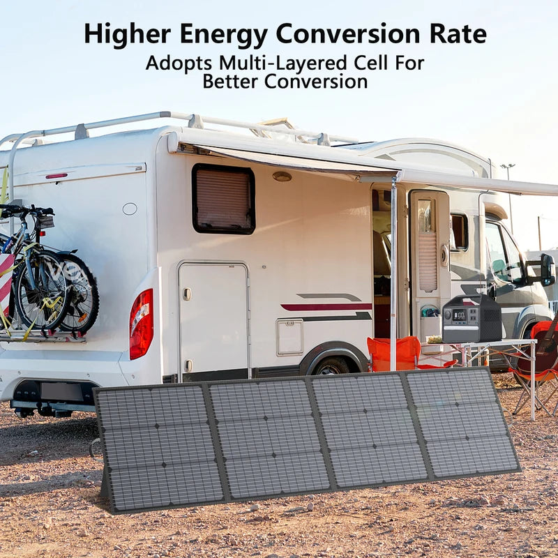 220W Portable Foldable Monocrystalline Solar Panel Waterproof for Camping & Off-Grid Power
