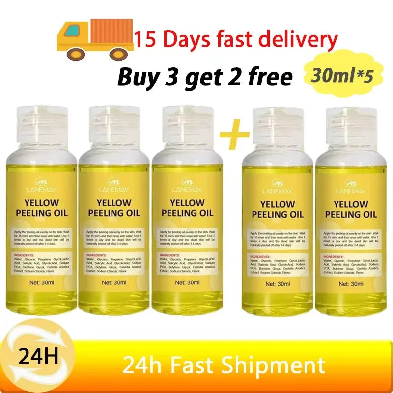 Strong Yellow Peeling Oil for Dark Skin Lightening & Exfoliation - Body & Hands