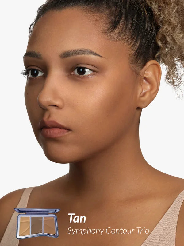 Kaleidos Contour Highlighter Palette - 3 Natural Matte Face Shades for Brightening & Nose Contouring