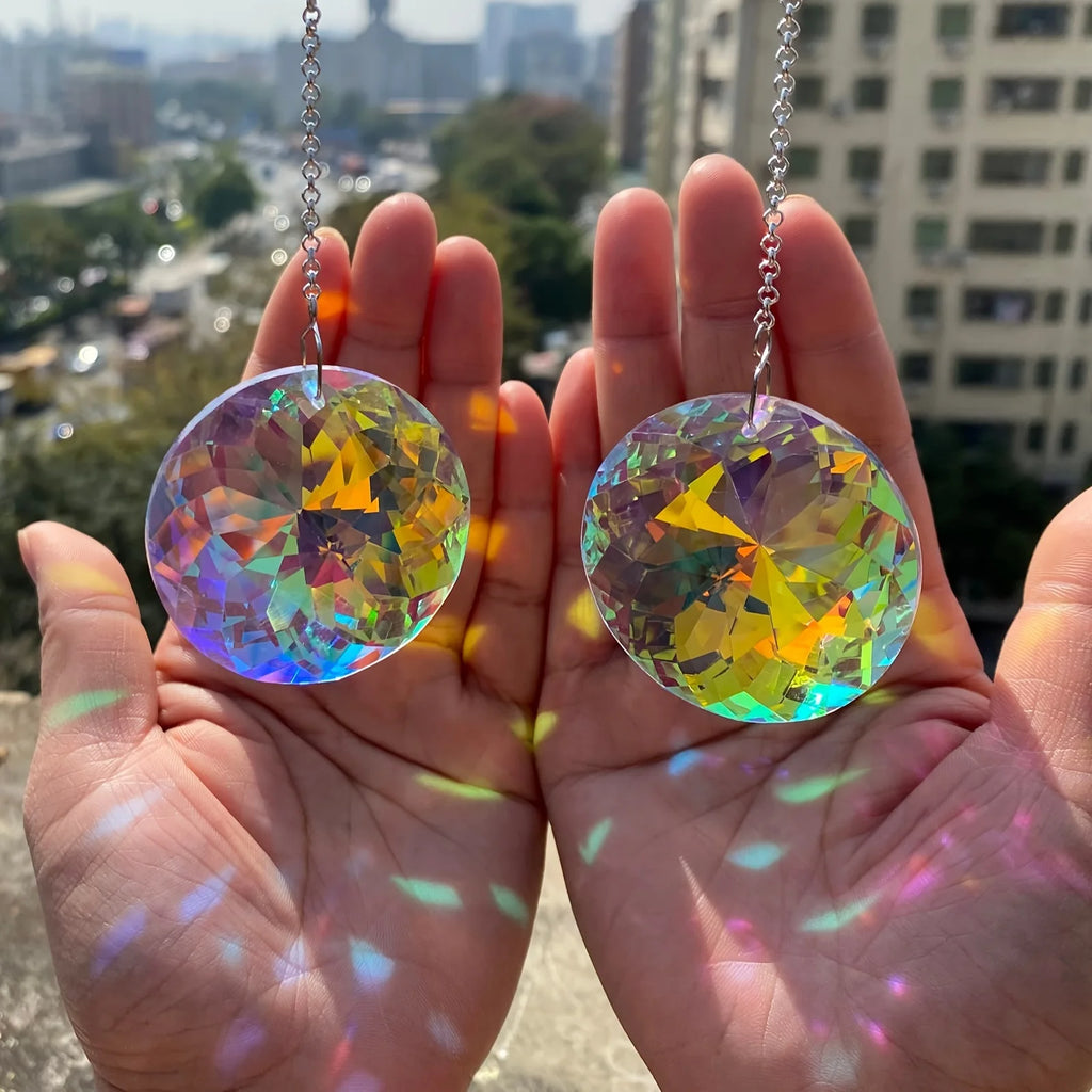 Crystal Solar Rainbow Maker for Windows - 2PCS 45mm Sun Catcher Decor