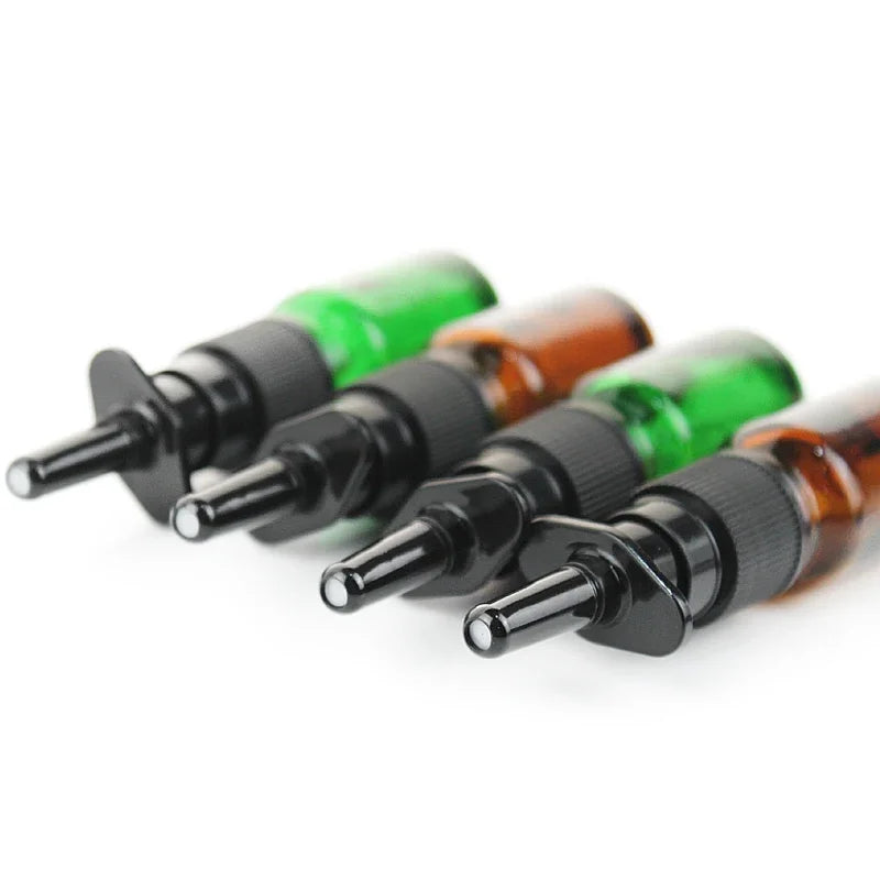 Refillable Glass Spray Bottles with Fine Mist Sprayer - Portable Nasal & Travel Use