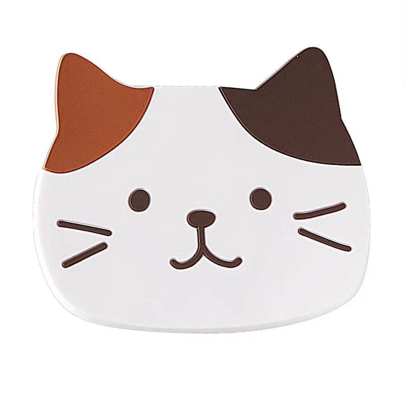 Cat Silicone Coaster Set - Waterproof & Heat Resistant Table Mats - 5 Pieces