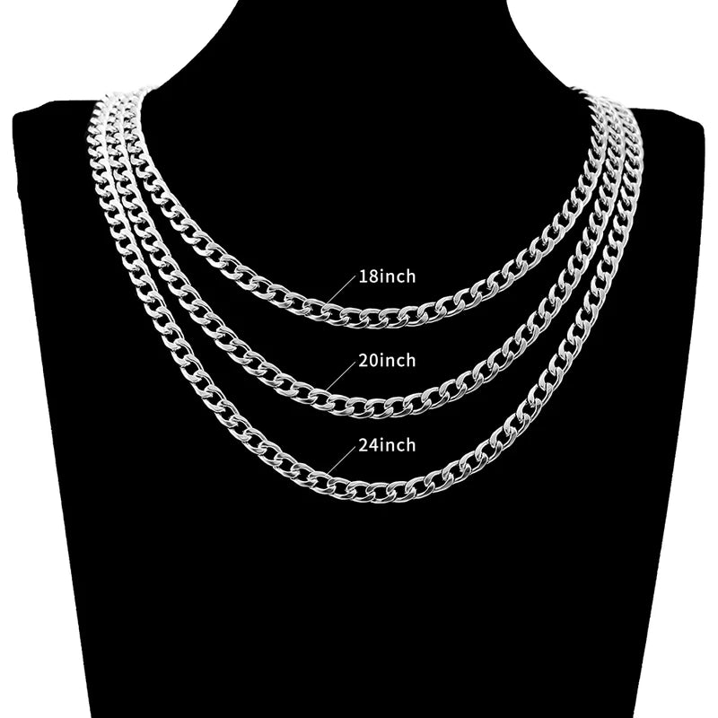 Classic Cuban Link Chain Necklace for Men and Women – Stylish Jewelry Gift