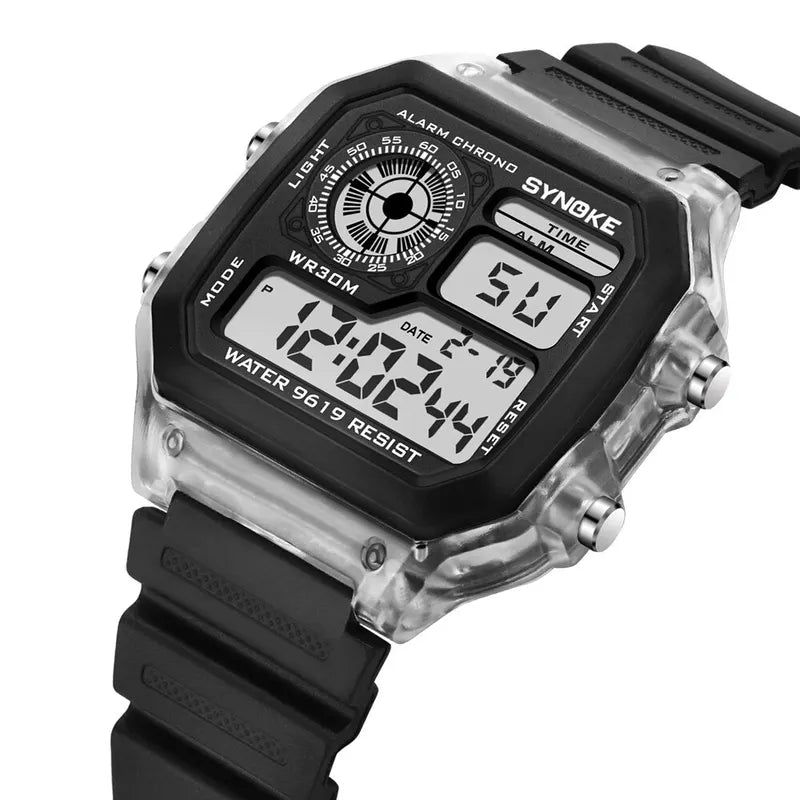 Digital Sports Watch Men Waterproof Luminous Chrono Outdoor Wristwatch