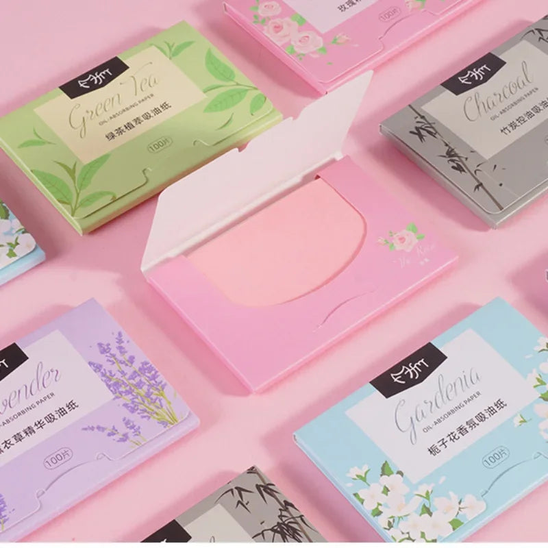 Matte Face Wipes Oil Control Sheets - Oil-Absorbing Facial Cleansing Papers