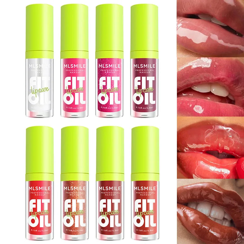 Hydrating Lip Gloss for Plump, Moisturized Lips with Pearlescent Finish - Clear Lip Oil & Tint