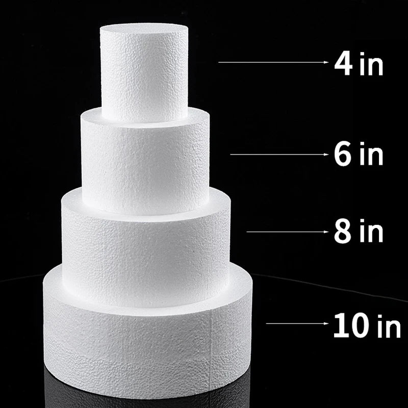Round Foam Cake Mold - Practice Baking Pan for 4, 6, 8, 10 Inch Cakes