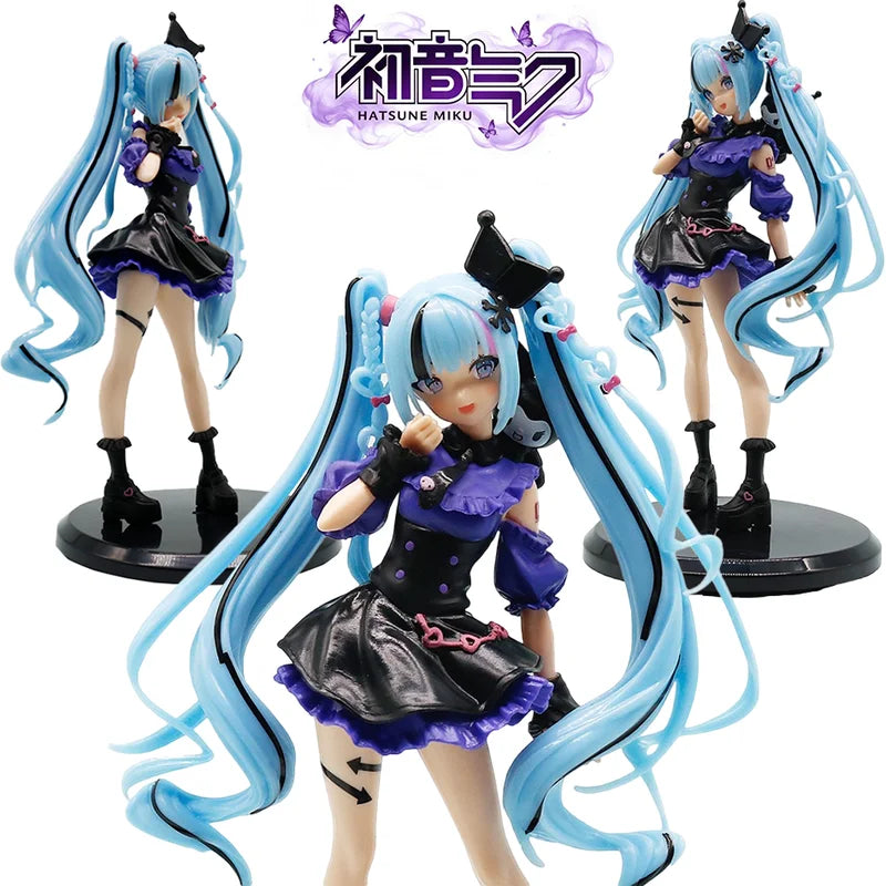 Anime PVC Figure - 19cm Hatsune Miku Snow Miku x Kuromi Collectible Figurine