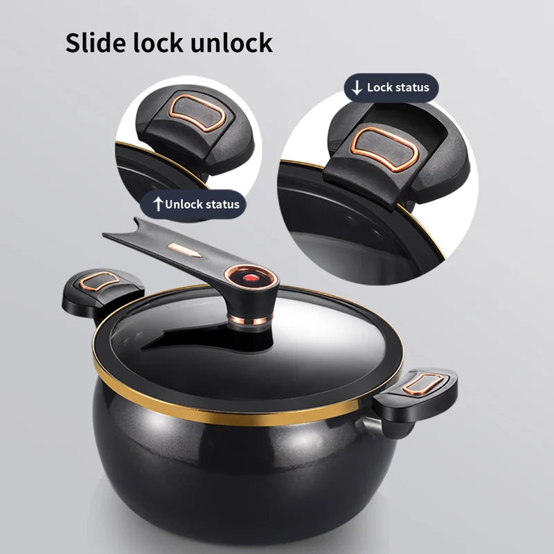 Large Capacity 7L Micro Pressure Cooker, Multi-Functional Non-Stick Pot for Home Use