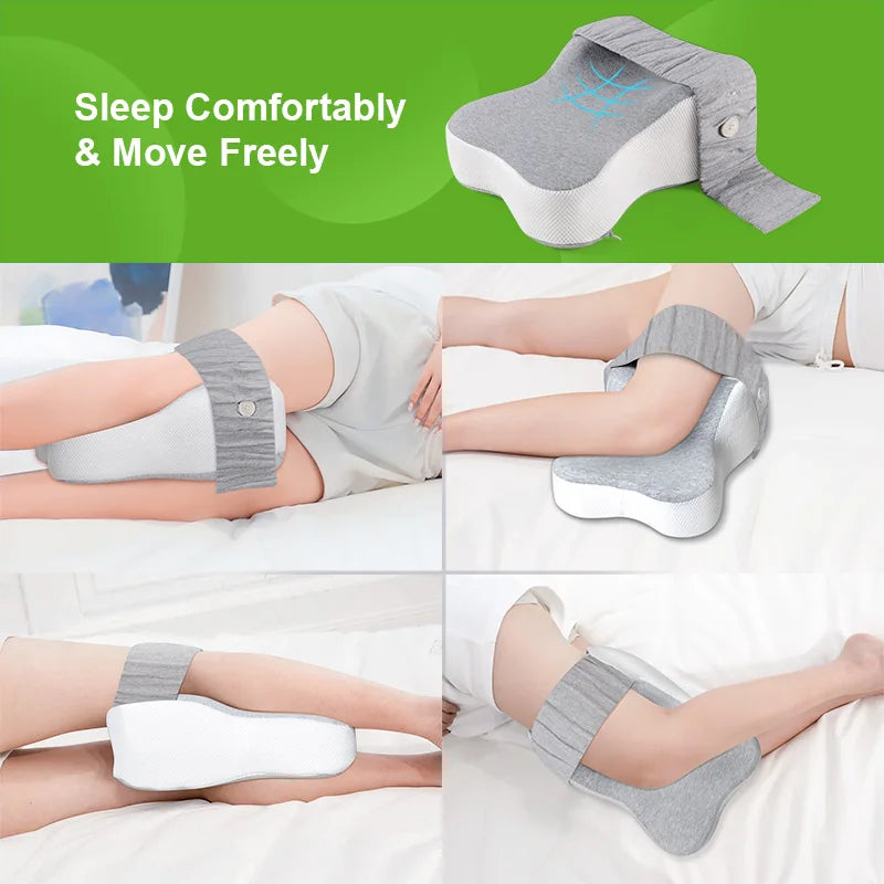 Long Knee Pillow for Side Sleepers Support Thighs and Knees - Large Leg Wedge