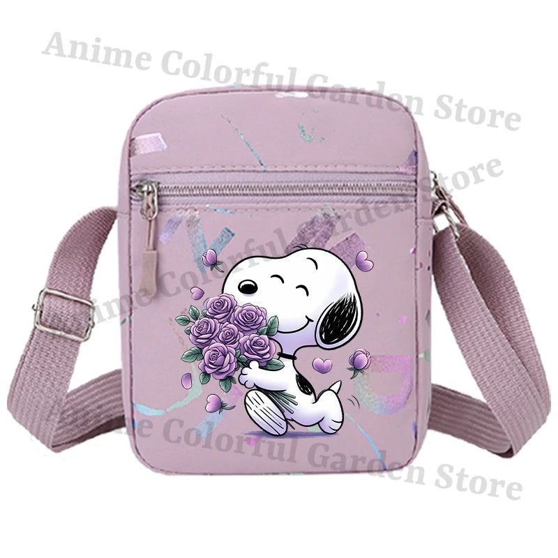 Anime Cartoon Shoulder Bag for Men Women Portable Zipper Crossbody Storage Pouch