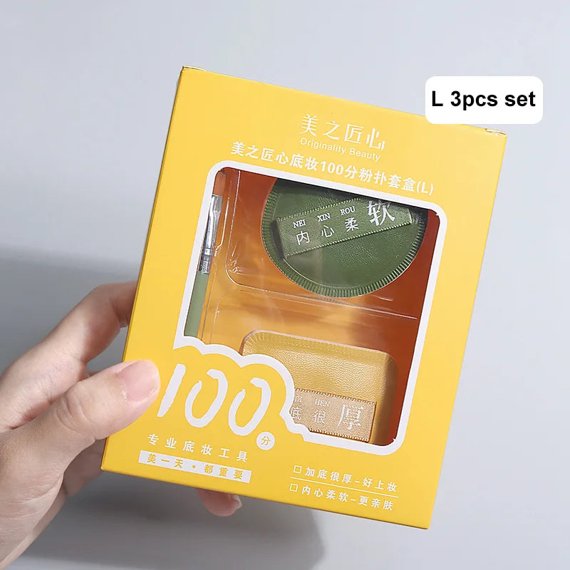Ultra-Thick Makeup Sponge Puff Set for Foundation and Powder - Soft Face Cosmetic Tools