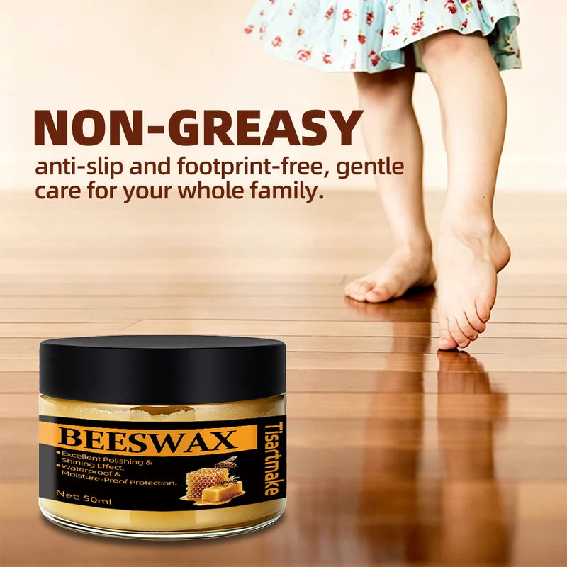 Wood Care Beeswax Solid Furniture Polish with Natural Scent - Waterproof & Restores Wooden Surfaces